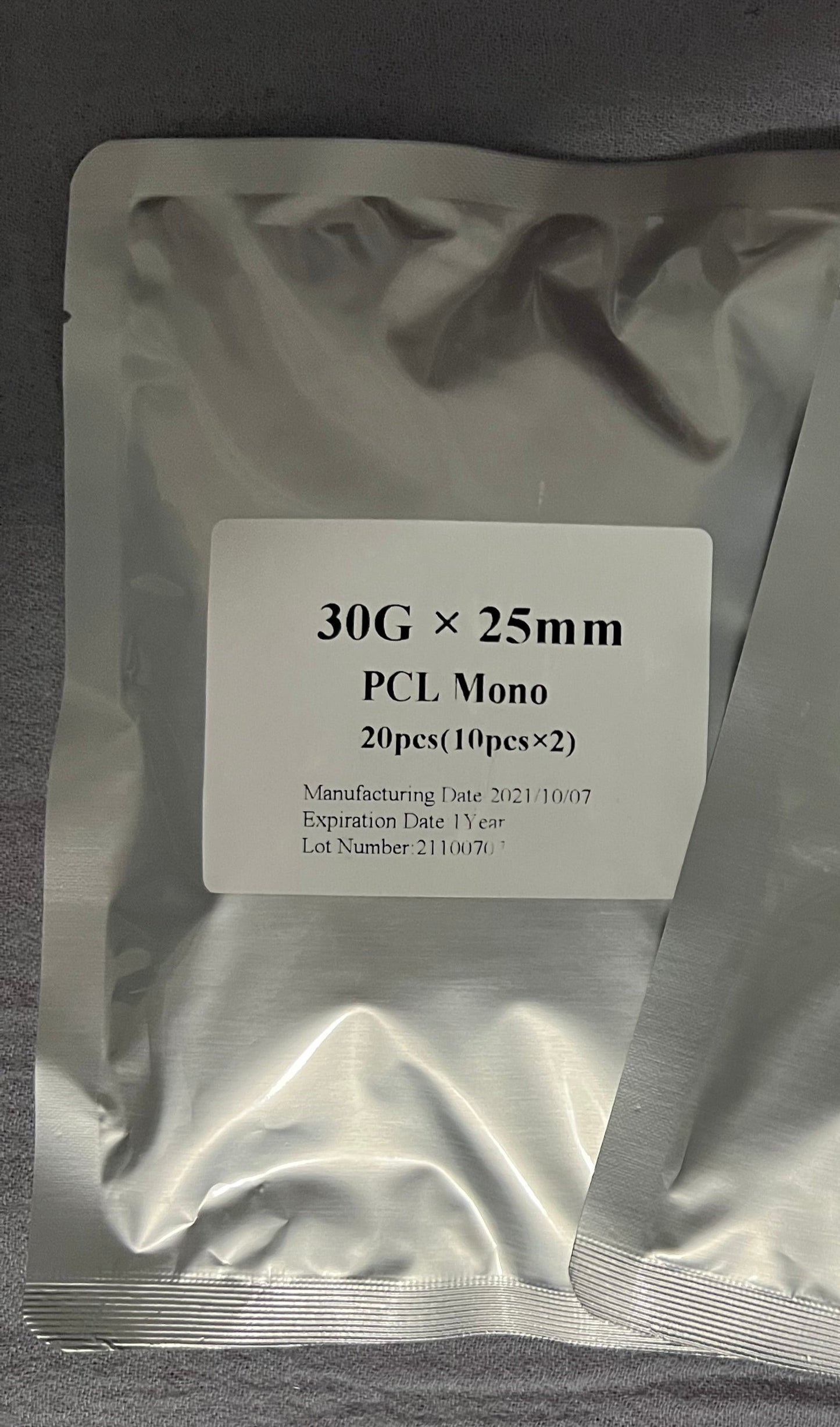 PCL Mono Thread (SHARP) 30G, 25MM - 20pcs - Brand MiamiDermatology.net - Facial Lifting PDO Threads / PCL Threads